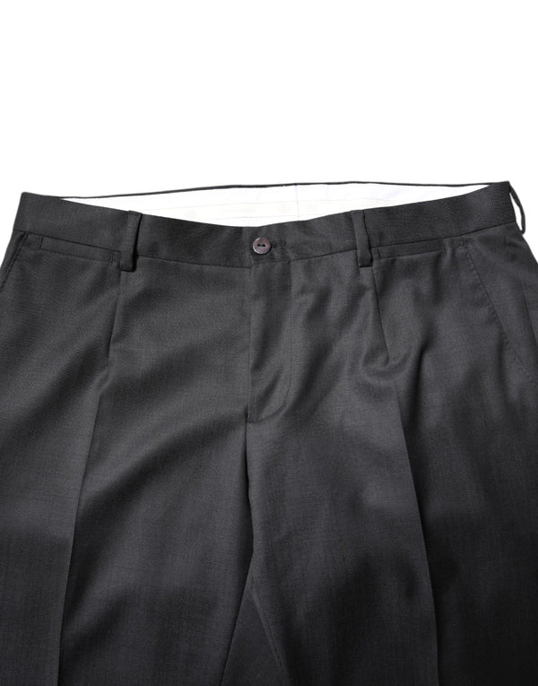 Dolce & Gabbana Dark Gray Wool Single Breasted 2 Piece Suit