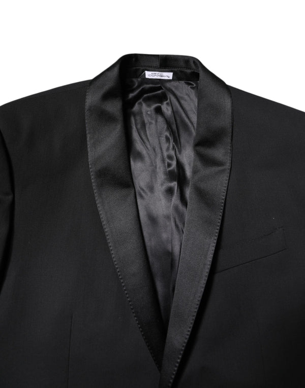 Dolce & Gabbana Black Wool Single Breasted 2 Piece Suit