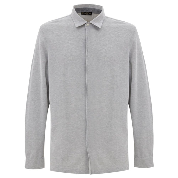 Corneliani Gray Cotton Shirt