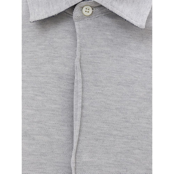 Corneliani Gray Cotton Shirt