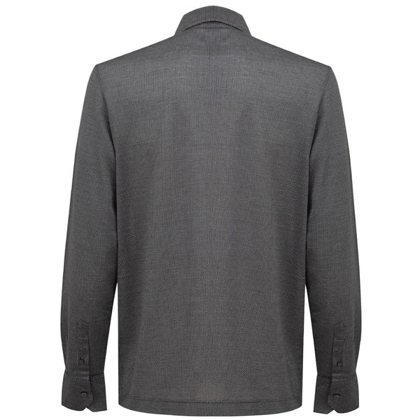 Canali Gray Cotton Shirt