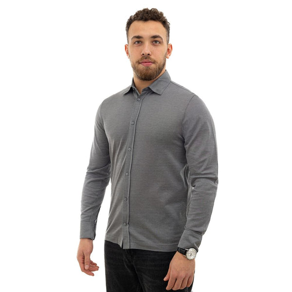 Canali Gray Cotton Shirt