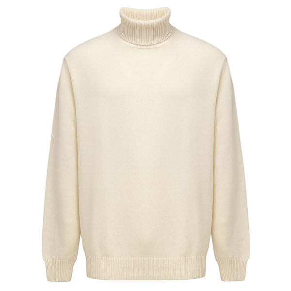 Cruciani White Cashmere Turtleneck