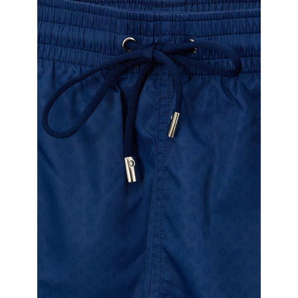 Canali Blue Polyester Swim Short