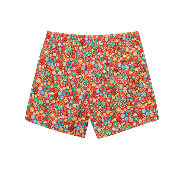 Isaia Red Polyester Swim Short