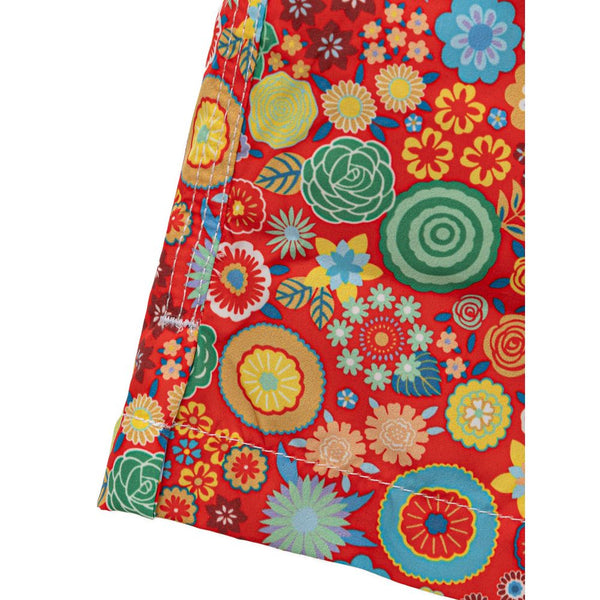 Isaia Red Polyester Swim Short