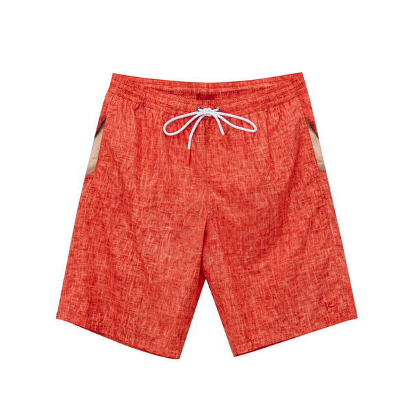Isaia Red Polyester Swim Short