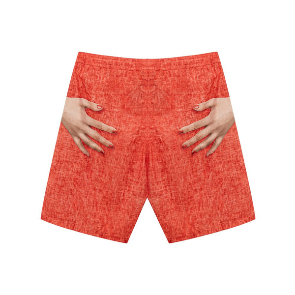 Isaia Red Polyester Swim Short