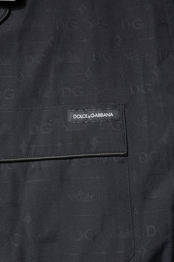 Dolce & Gabbana Black Cotton Men Pajama Set Sleepwear