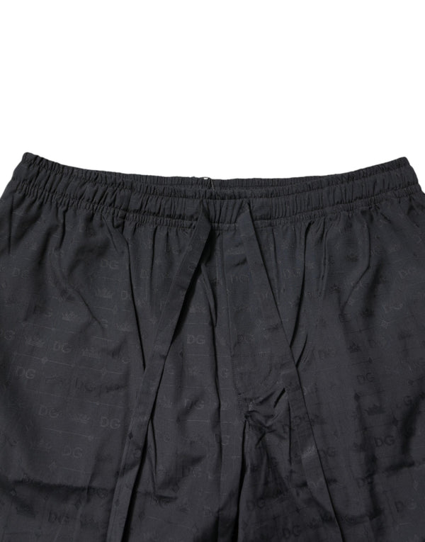 Dolce & Gabbana Black Cotton Men Pajama Set Sleepwear