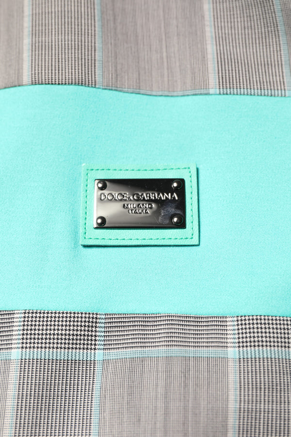 Dolce & Gabbana Multicolor Plaid Full Zip Windbreaker Jacket