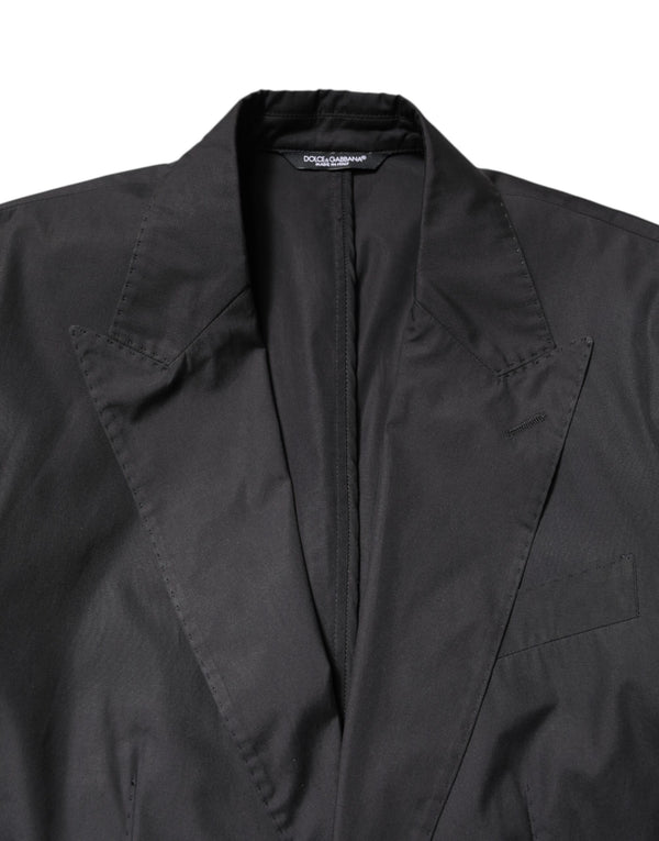 Dolce & Gabbana Black Cotton TAORMINA Formal 2 Piece Suit