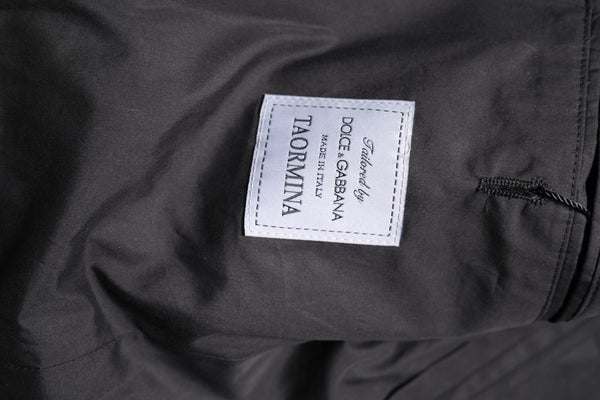 Dolce & Gabbana Black Cotton TAORMINA Formal 2 Piece Suit