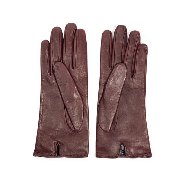 Dolce & Gabbana Burgundy Leather Glove
