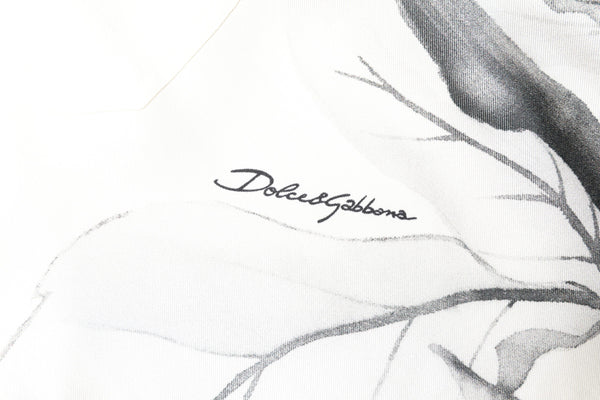 Dolce & Gabbana Ivory Silk Long Sleeves Men Casual Shirt