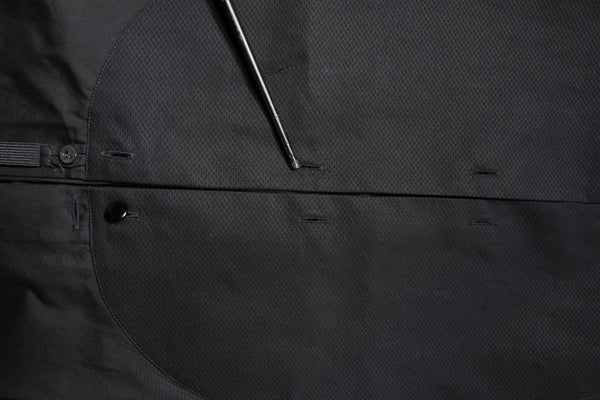 Emporio Armani Black Cotton Long Sleeves Formal Dress Shirt