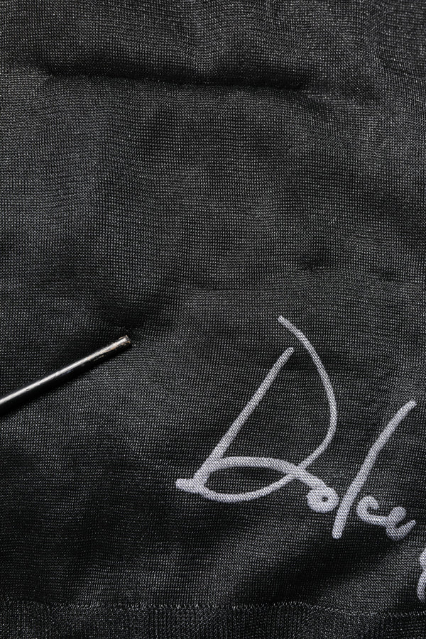 Dolce & Gabbana Black Logo Knitted Crewneck Pullover Sweater