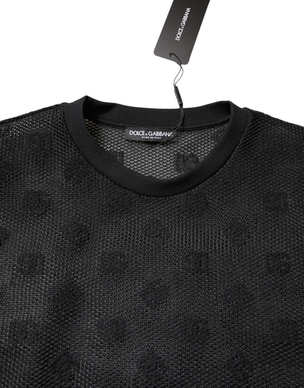 Dolce & Gabbana Black See Through Logo Short Sleeves T-shirt