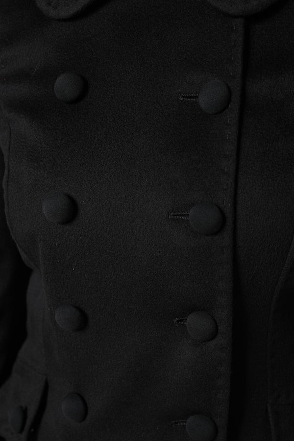 Dolce & Gabbana Black Wool Sartoria Italiano Blazer Jacket