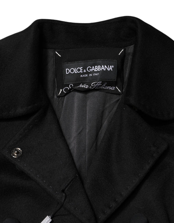 Dolce & Gabbana Black Wool Sartoria Italiano Blazer Jacket