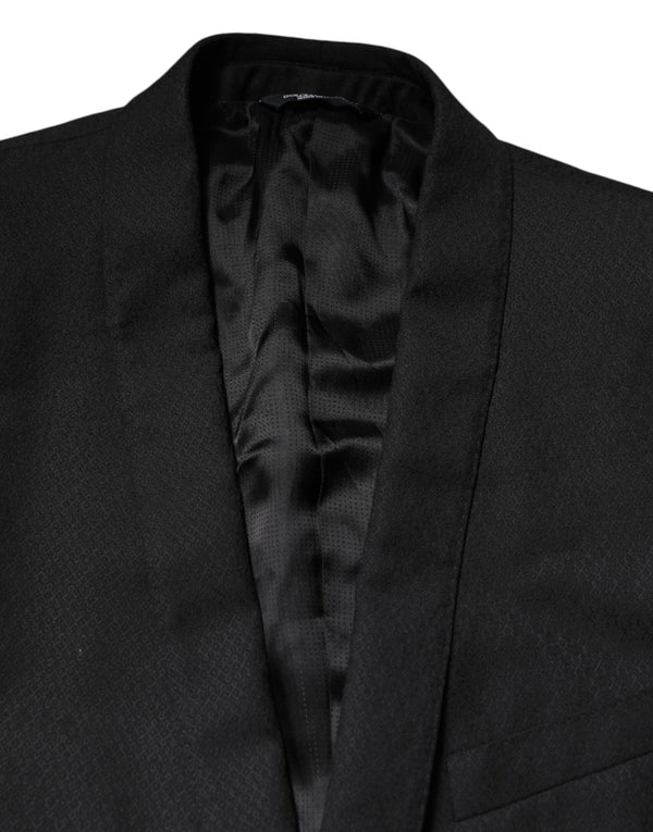 Dolce & Gabbana Black GOLD Single Breasted Suit Coat Blazer