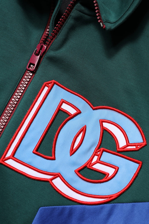 Dolce & Gabbana Multicolor Cotton Logo Full Zip Jacket