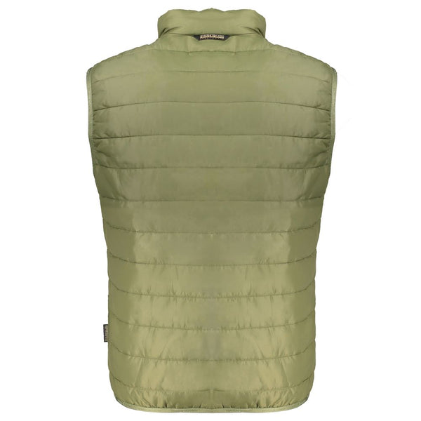 Napapijri Green Polyester Men's Sleeveless Jacket