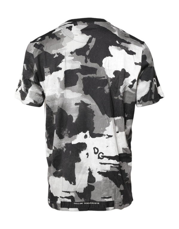 Dolce & Gabbana Multicolor Camouflage Crew Neck T-shirt