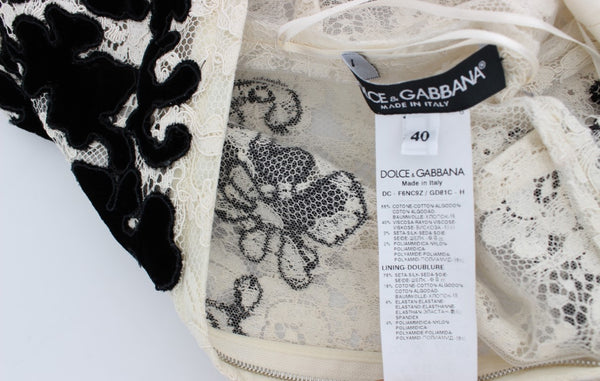 Dolce &amp; Gabbana kukkainen pitsi Ricamo Long Ball Maxi -mekko