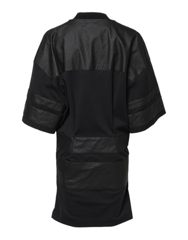 Dolce & Gabbana Black Cotton Short Sleeves V-neck T-shirt