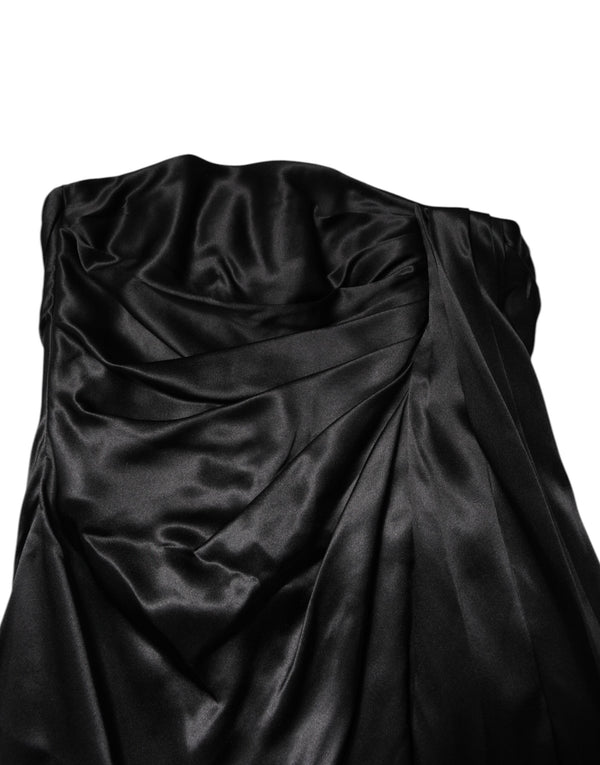 Dolce & Gabbana Black Strapless Sheath A-line Mini Dress