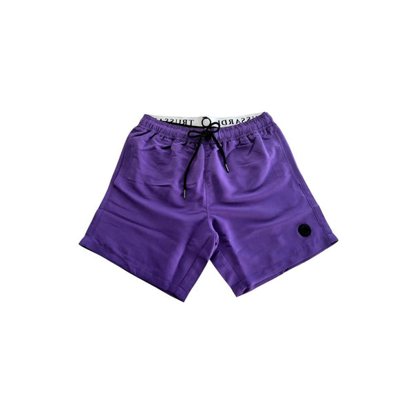 Trussardi Beachwear Purple Polyester Men's Swim Shorts