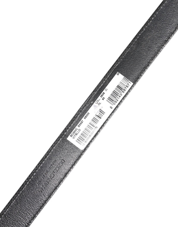 Dolce & Gabbana Black Classic Calfskin Leather Buckle Belt