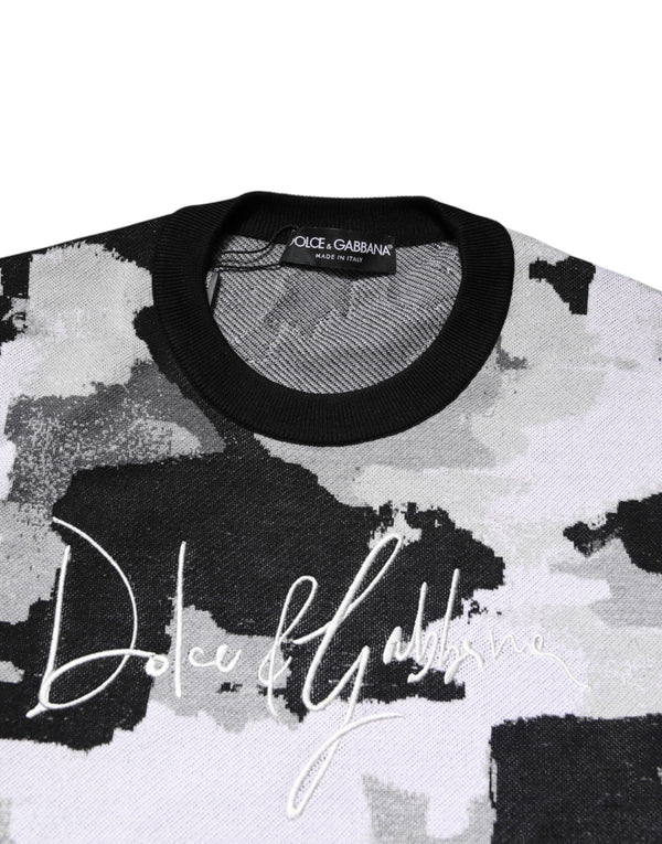 Dolce & Gabbana Multicolor Logo Crew Neck Pullover Sweater