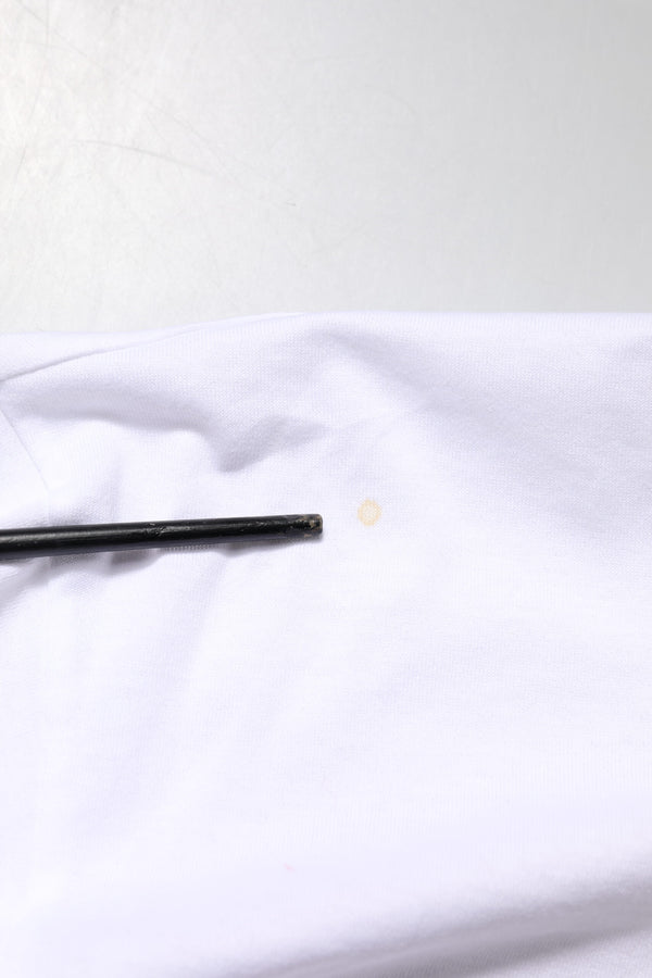 Dolce & Gabbana White Logo Embroidery Round Neck T-shirt