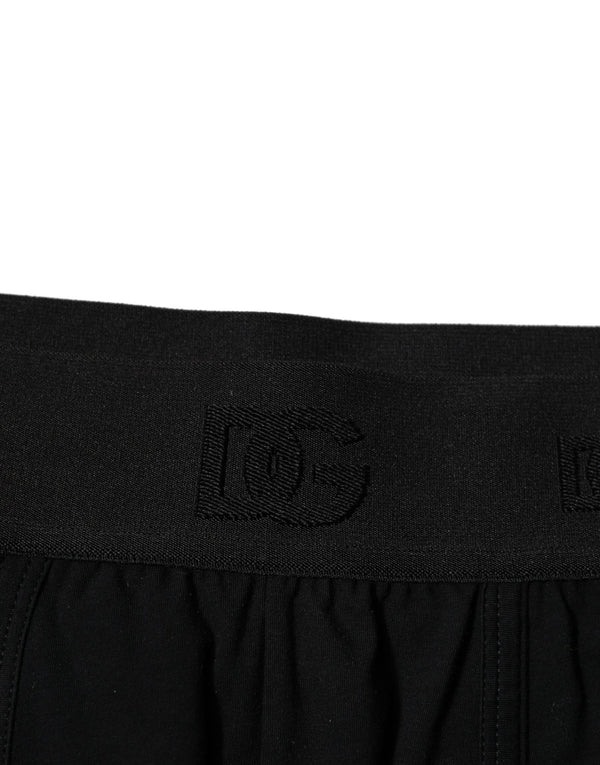 Dolce & Gabbana Black Cotton Stretch Regular Boxer Underwear