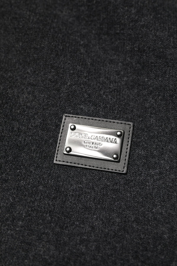 Dolce & Gabbana Black DG Logo Plaque Hooded Bomber Jacket