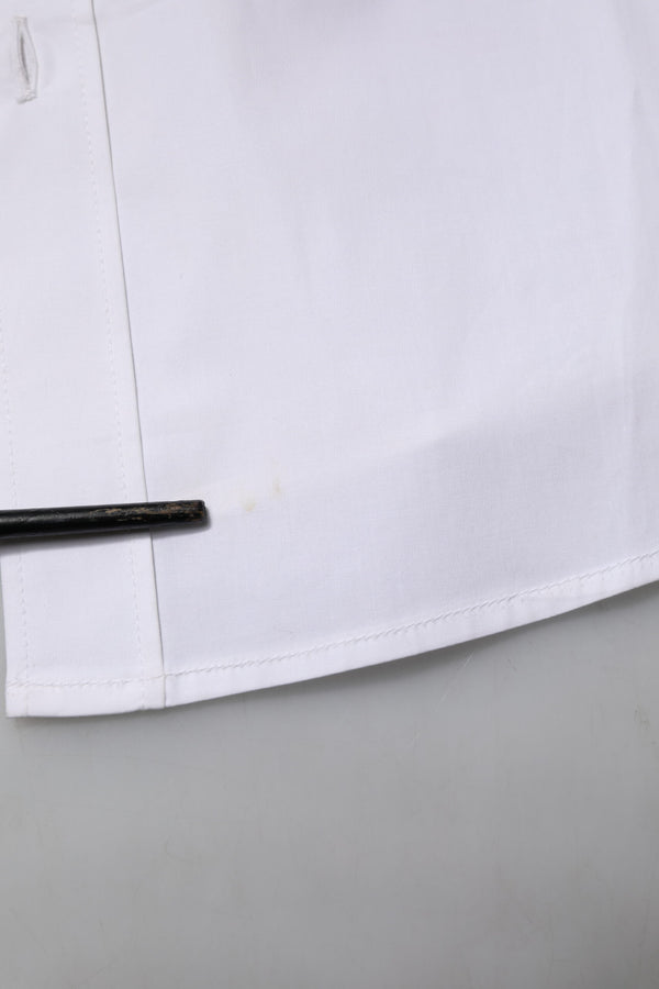 Dolce & Gabbana White Cotton Long Sleeves Dress Formal Shirt