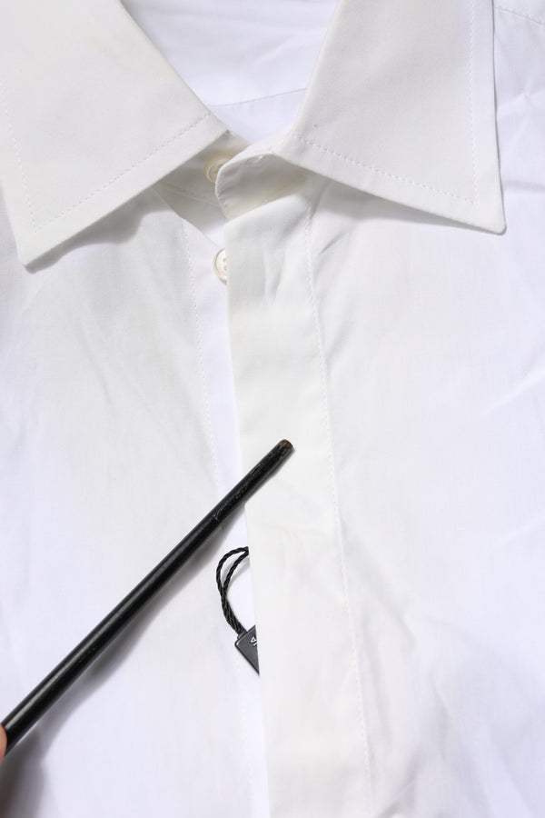 Dolce & Gabbana White Poplin Cotton Formal Men Dress Shirt