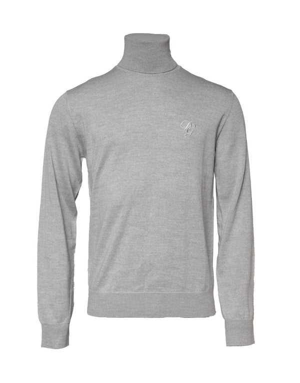 Dolce & Gabbana Gray Long Sleeve Turtleneck Pullover Sweater