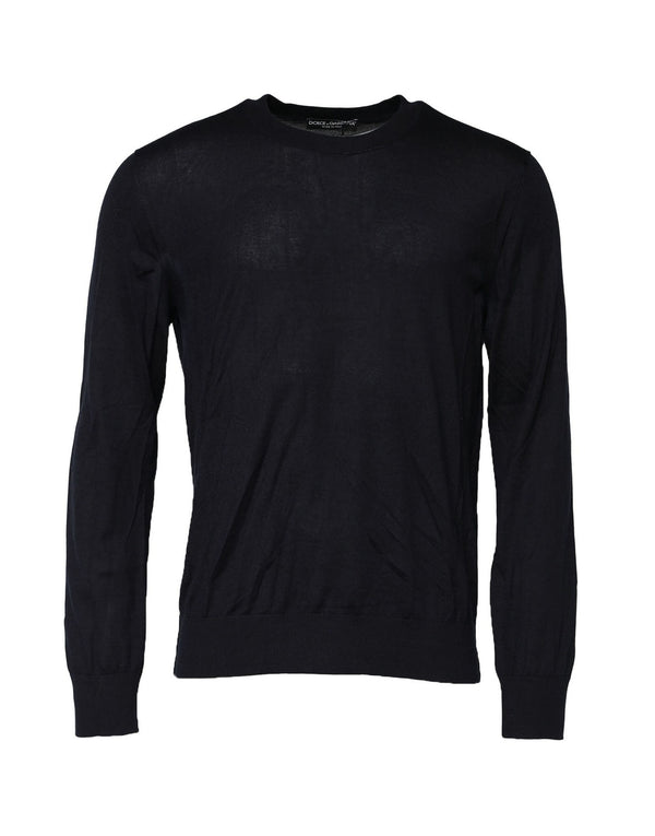 Dolce & Gabbana Black Long Sleeve CrewNeck Pullover Sweater