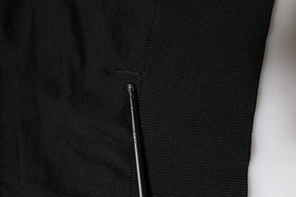 Dolce & Gabbana Black Long Sleeve Crew Neck Pullover Sweater