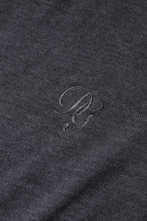 Dolce & Gabbana Dark Gray Wool Crew Neck Sweatshirt Sweater