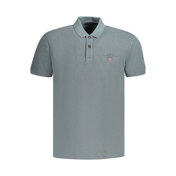 Napapijri Gray Cotton Mens Polo Shirt