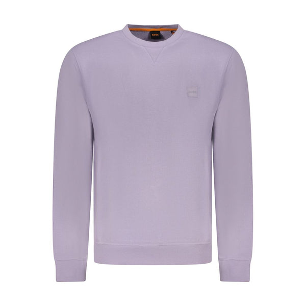 Hugo Boss Purple Cotton Men Sweater