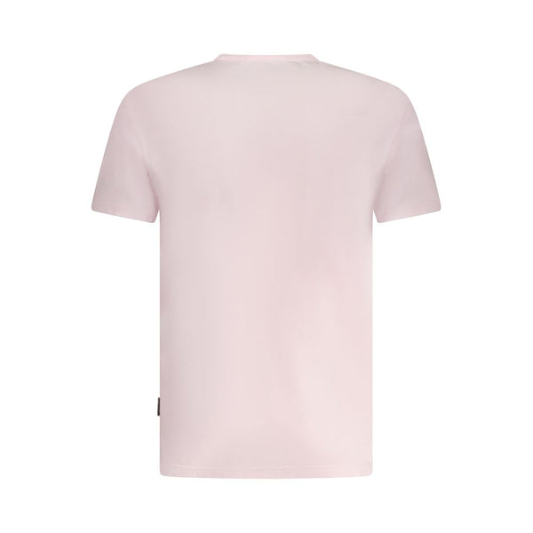 Napapijri Pink Cotton Men T-Shirt