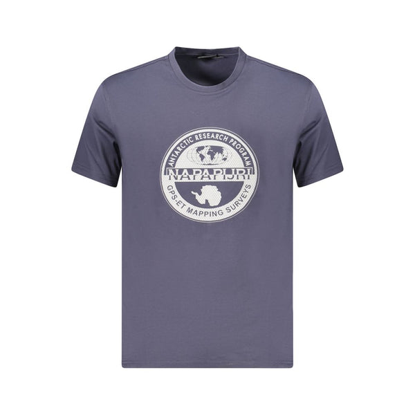Napapijri Blue Cotton Men T-Shirt