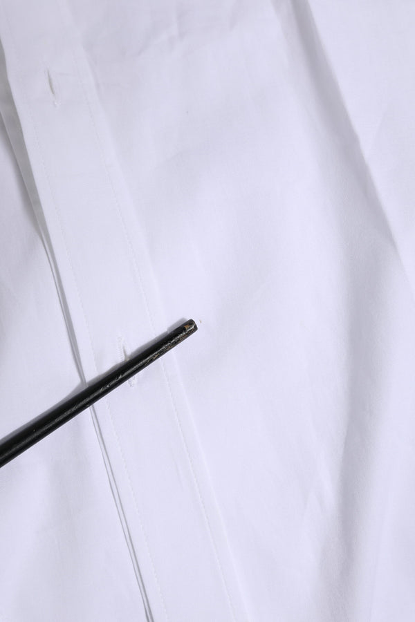 Dolce & Gabbana White Long Sleeves Dress GOLD Formal Shirt