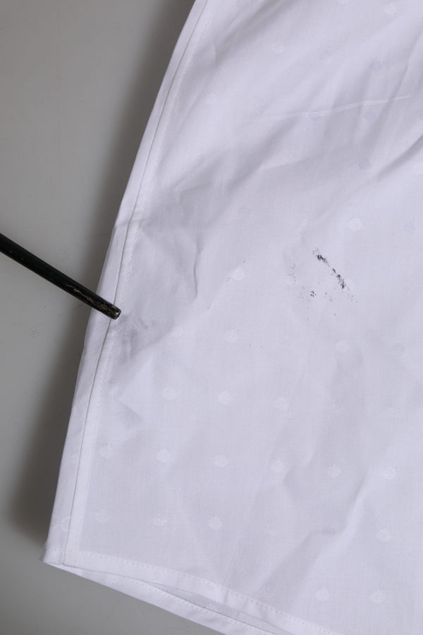 Dolce & Gabbana White Cotton GOLD Long Sleeves Formal Shirt