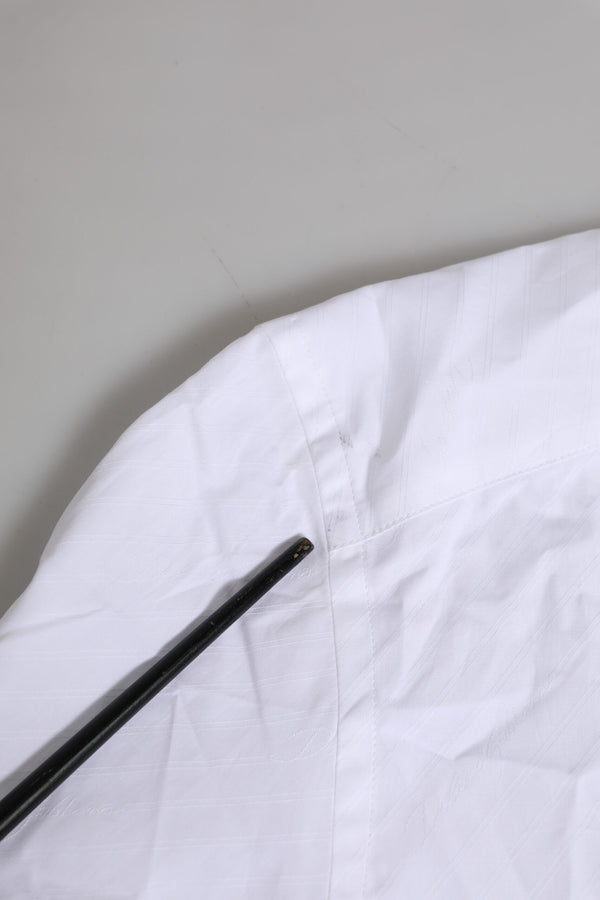 Dolce & Gabbana White Cotton GOLD Long Sleeves Formal Shirt